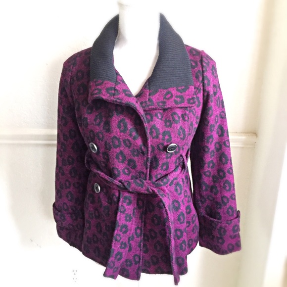 Girls' Printed Faux Wool Jacket Size M (10-12) - Picture 1 of 7
